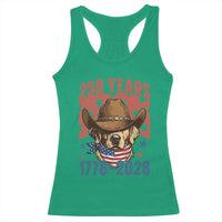 250th America Anniversary Racerback Tank Top Western Golden Retriever 4th of July