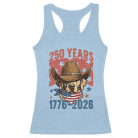 250th America Anniversary Racerback Tank Top Western Golden Retriever 4th of July