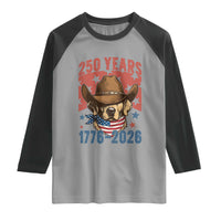 250th America Anniversary Raglan Shirt Western Golden Retriever 4th of July