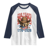 250th America Anniversary Raglan Shirt Western Golden Retriever 4th of July