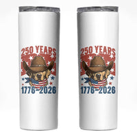 250th America Anniversary Skinny Tumbler Western Golden Retriever 4th of July