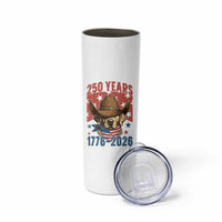 250th America Anniversary Skinny Tumbler Western Golden Retriever 4th of July