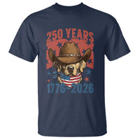 250th America Anniversary T Shirt Western Golden Retriever 4th of July