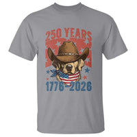250th America Anniversary T Shirt Western Golden Retriever 4th of July
