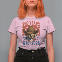 250th America Anniversary T Shirt For Women Western Golden Retriever 4th of July