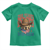 250th America Anniversary Toddler T Shirt Western Golden Retriever 4th of July