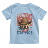 250th America Anniversary Toddler T Shirt Western Golden Retriever 4th of July