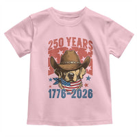 250th America Anniversary Toddler T Shirt Western Golden Retriever 4th of July