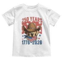 250th America Anniversary Toddler T Shirt Western Golden Retriever 4th of July