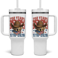 250th America Anniversary Tumbler With Handle Western Golden Retriever 4th of July