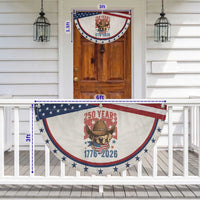 250th Anniversary USA Patriotic Fan Flag Western Golden Retriever 4th of July