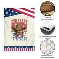 250th America Anniversary Patriotic Garden Flag Western Golden Retriever 4th of July