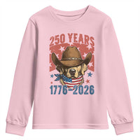 250th America Anniversary Youth Sweatshirt Western Golden Retriever 4th of July