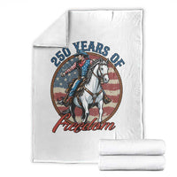 America 250th Anniversary Throw Blanket American Flag Cowboy Rodeo 4th of July
