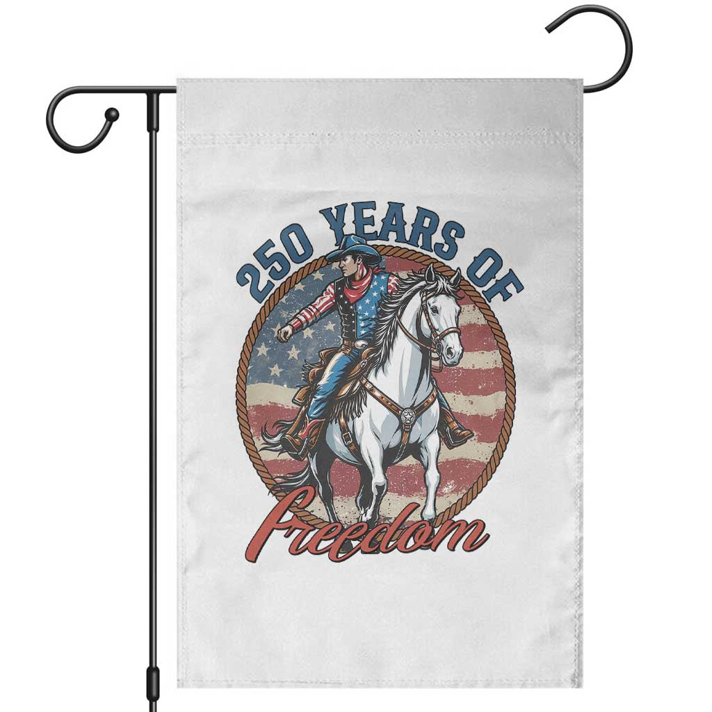 America 250th Anniversary Garden Flag American Flag Cowboy Rodeo 4th of July