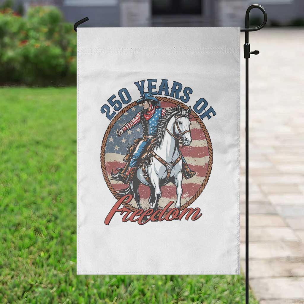 America 250th Anniversary Garden Flag American Flag Cowboy Rodeo 4th of July