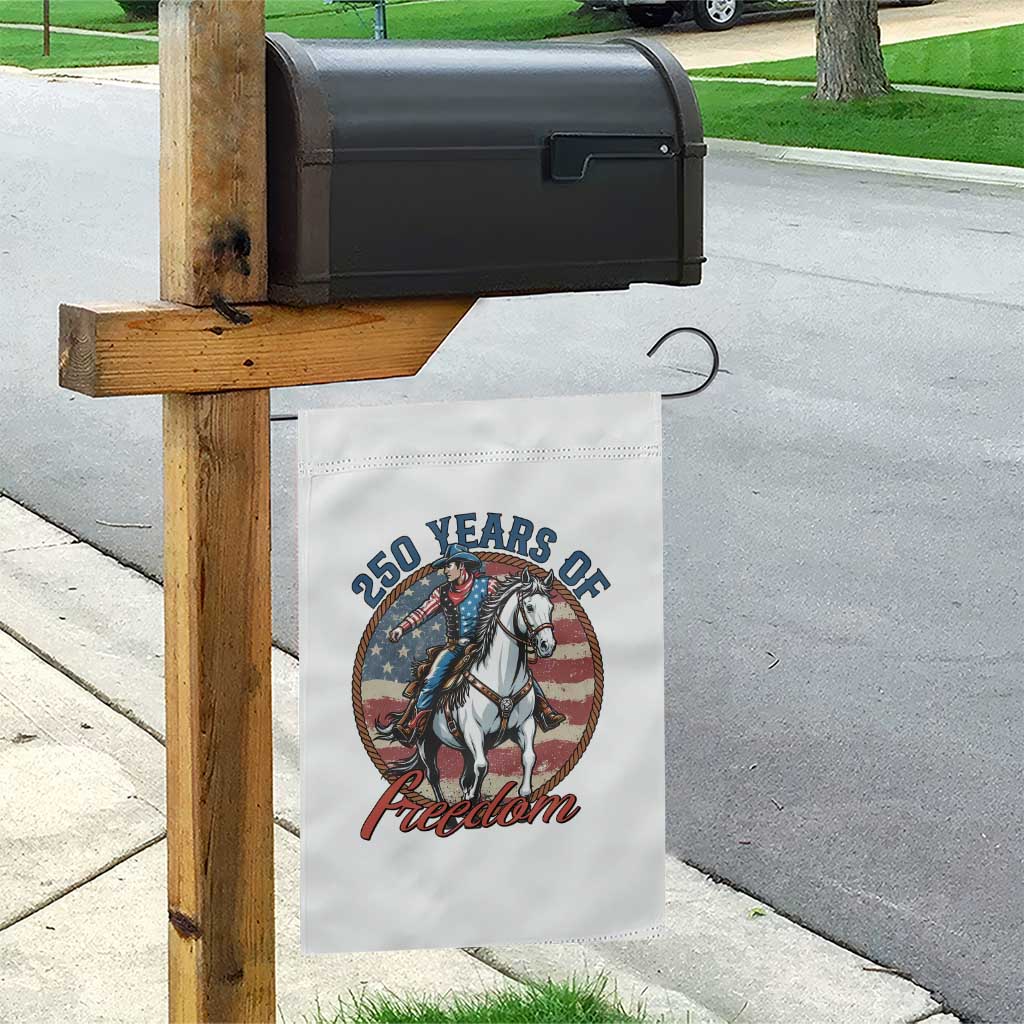 America 250th Anniversary Garden Flag American Flag Cowboy Rodeo 4th of July