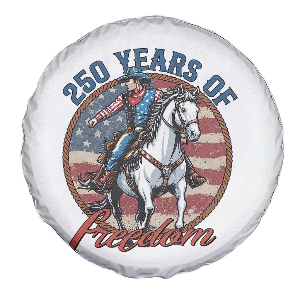 America 250th Anniversary Spare Tire Cover American Flag Cowboy Rodeo 4th of July