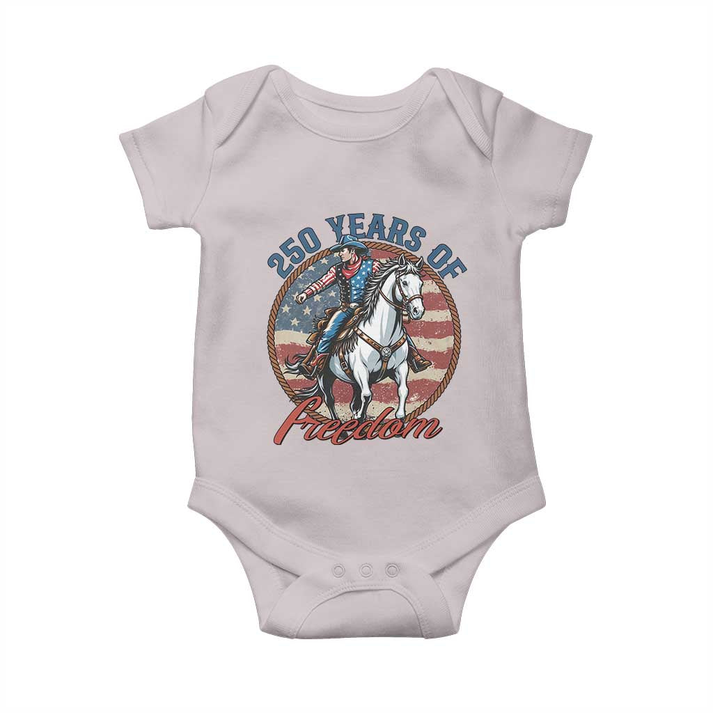 America 250th Anniversary Baby Onesie American Flag Cowboy Rodeo 4th of July