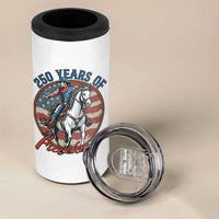 America 250th Anniversary 4 in 1 Can Cooler Tumbler American Flag Cowboy Rodeo 4th of July