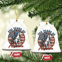America 250th Anniversary Ceramic Ornament American Flag Cowboy Rodeo 4th of July