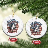 America 250th Anniversary Ceramic Ornament American Flag Cowboy Rodeo 4th of July