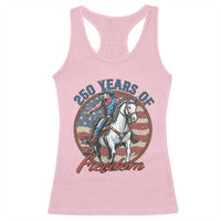 America 250th Anniversary Racerback Tank Top American Flag Cowboy Rodeo 4th of July