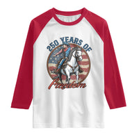 America 250th Anniversary Raglan Shirt American Flag Cowboy Rodeo 4th of July