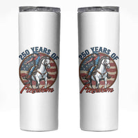 America 250th Anniversary Skinny Tumbler American Flag Cowboy Rodeo 4th of July