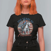 America 250th Anniversary T Shirt For Women American Flag Cowboy Rodeo 4th of July