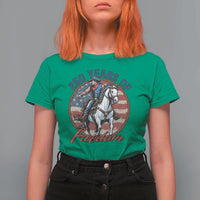America 250th Anniversary T Shirt For Women American Flag Cowboy Rodeo 4th of July
