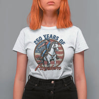 America 250th Anniversary T Shirt For Women American Flag Cowboy Rodeo 4th of July