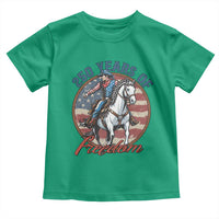 America 250th Anniversary Toddler T Shirt American Flag Cowboy Rodeo 4th of July