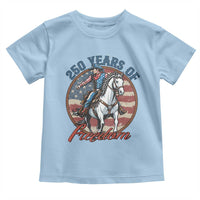 America 250th Anniversary Toddler T Shirt American Flag Cowboy Rodeo 4th of July