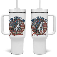 America 250th Anniversary Tumbler With Handle American Flag Cowboy Rodeo 4th of July