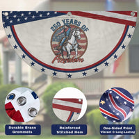 250th Anniversary USA Patriotic Fan Flag American Flag Cowboy Rodeo 4th of July