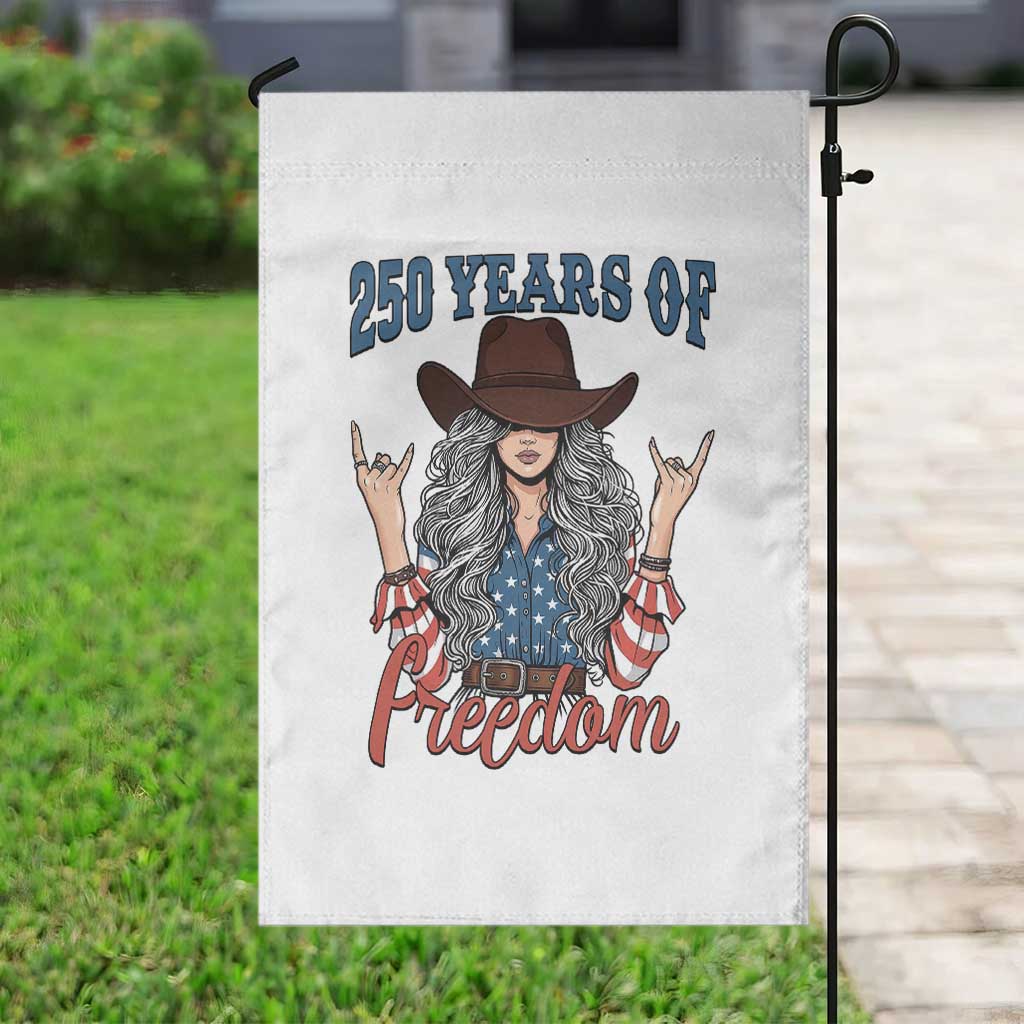 America 250th Anniversary Garden Flag Western Cowgirl American Flag 4th of July
