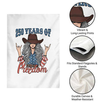 America 250th Anniversary Garden Flag Western Cowgirl American Flag 4th of July