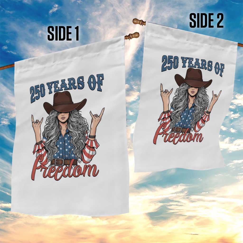 America 250th Anniversary Garden Flag Western Cowgirl American Flag 4th of July