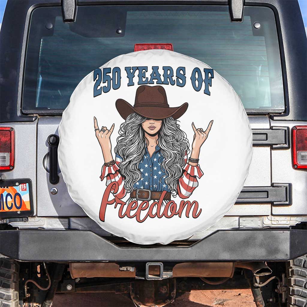 America 250th Anniversary Spare Tire Cover Western Cowgirl American Flag 4th of July