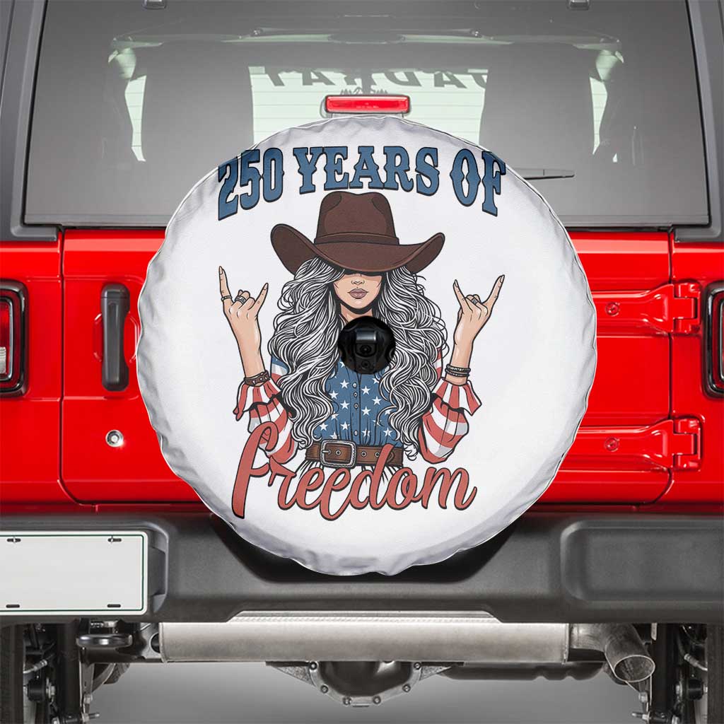 America 250th Anniversary Spare Tire Cover Western Cowgirl American Flag 4th of July