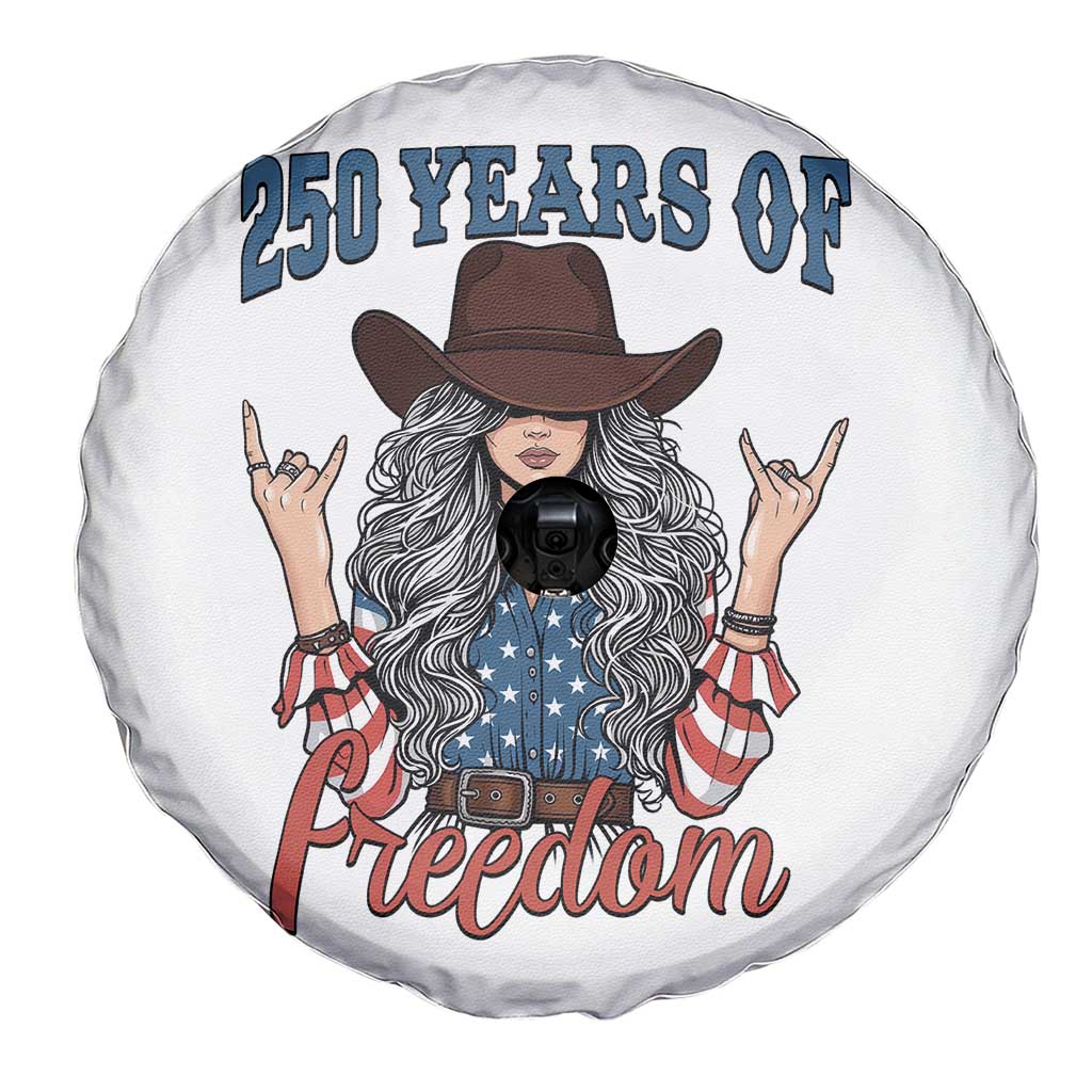 America 250th Anniversary Spare Tire Cover Western Cowgirl American Flag 4th of July