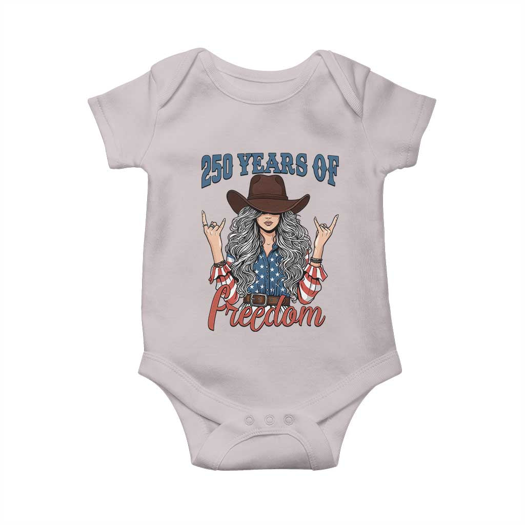 America 250th Anniversary Baby Onesie Western Cowgirl American Flag 4th of July