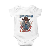 America 250th Anniversary Baby Onesie Western Cowgirl American Flag 4th of July