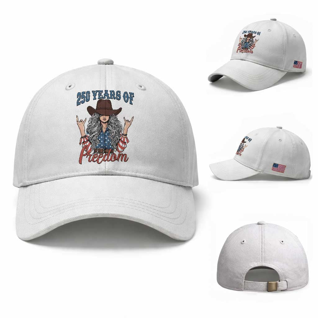 America 250th Anniversary Baseball Cap Western Cowgirl American Flag 4th of July
