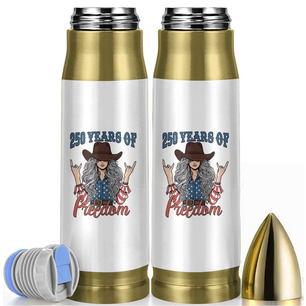 America 250th Anniversary Bullet Tumbler Western Cowgirl American Flag 4th of July