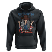 America 250th Anniversary Hoodie Western Cowgirl American Flag 4th of July