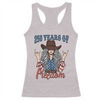 America 250th Anniversary Racerback Tank Top Western Cowgirl American Flag 4th of July