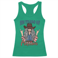 America 250th Anniversary Racerback Tank Top Western Cowgirl American Flag 4th of July