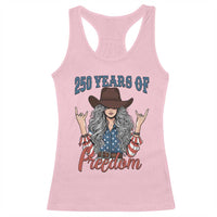 America 250th Anniversary Racerback Tank Top Western Cowgirl American Flag 4th of July
